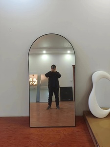 Grand <span class=keywords><strong>miroir</strong></span> noir <span class=keywords><strong>doré</strong></span> arqué pour la décoration du salon, articles de décoration, <span class=keywords><strong>miroir</strong></span> moderne en verre, <span class=keywords><strong>miroir</strong></span> de pleine longueur, fourni par l'usine - Product Image 3