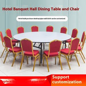 Muebles de hotel modernos, <span class=keywords><strong>mesa</strong></span> de comedor plegable y silla, juego de caja de salón de banquetes para 10 15 20 personas para uso doméstico - Product Image 3