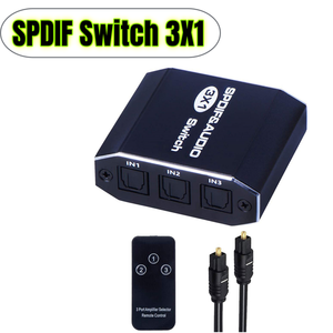 Divisor de <span class=keywords><strong>Audio</strong></span> Óptico <span class=keywords><strong>Digital</strong></span> SPDIF Toslink 1 Entrada 3 Salidas 1x3 con Cable Óptico para Dolby <span class=keywords><strong>Digital</strong></span> DTS 5.1 PCM LPCM - Product Image 5