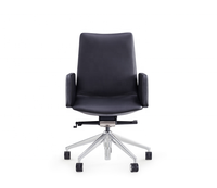 Guangdong Foshan Vente directe d'usine Chaise de bureau exécutive ergonomique en cuir à dossier moyen