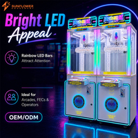 Machine de jeu d'arcade authentique à monnayeur, borne de grue à pinces pour la distribution de cadeaux et de prix, équipement de divertissement pour salle de jeux et divertissement familial