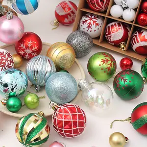 Экологичные прозрачные украшения, Рождественский шар, пластиковый Рождественский шар, роскошные Рождественские елочные украшения