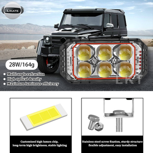 LKT 2025 nuevo diseño 6 lentes motocicleta Led luz rojo <span class=keywords><strong>azul</strong></span> Flash <span class=keywords><strong>Mini</strong></span> faros blanco amarillo foco para accesorios de motocicleta - Product Image 5