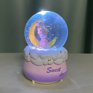 Regalos de mujer-Globo de nieve musical para niñas Mamá Navidad Cumpleaños San Valentín para esposa Hija Hermana Play Castle - Product Image 1