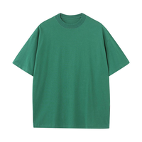 Kaos Oblong Pria Oversize Rajut Lengan Pendek Musim Panas Sablon Digital 100% Katun Murni 230gsm Logo Custom Unisex