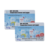 Autocollant de capteur de température imprimable étiquette double fréquence NFC + UHF étiquette RFID pour la validation de la chaîne du froid