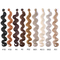 Coloré Corps Vague Cheveux Bundles 613 Piano Blonde Naturel Synthétique Extensions De Cheveux Ombre Épais Queue De Cheval Lâche Cheveux Profonds Tissage