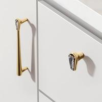 Poignées de tiroir et boutons de meuble Art Déco en cristal et alliage de zinc pour ensemble de quincaillerie de mobilier sur mesure haut de gamme pour toute la maison résidentielle