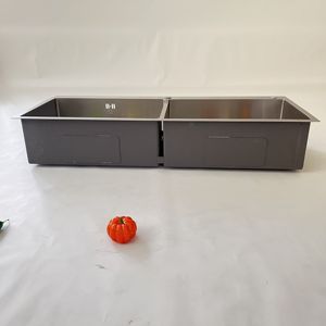 Lavello casa fatto a mano di alta qualità 304 acciaio inossidabile doppia ciotola fattoria lavello - Product Image 4