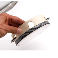 Eco-friendly Wooden Kids Tambourine Hand Held Percussion Drum Montessori Educational Orff Musical Instrument Single Row Metal