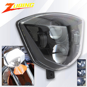 ZUQING <b>LED</b> <b>Headlight</b> HL139 Dual Round Convex Lens 12V Motorcycle Light For EC 250 250F 300F EX 300 - Product Image 5