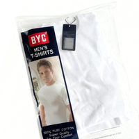 Sac refermable à fermeture éclair pour emballage de chaussettes et t-shirts pour hommes en matériau transparent PET/OPP, impression personnalisée du logo par gravure