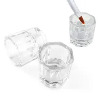 1 pièce Coupe à ongles en verre cristal, coupelle Dappen pour liquide acrylique, bol transparent, récipient pour poudre à ongles, équipement et outils