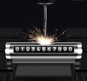 Plaque de numéro de téléphone <span class=keywords><strong>portable</strong></span> <span class=keywords><strong>temporaire</strong></span> pour voiture en alliage d'aluminium, non magnétique, installation facile, conception de roulettes cachées - Product Image 3