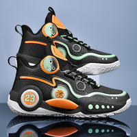 Sepatu Basket Pria Kulit PU Berkualitas Tinggi, Tahan Lama, Model High-top, Nyaman, Anti Selip, Fashion, Promo