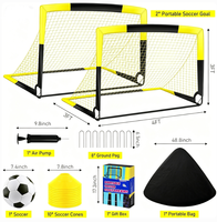 Buts de football pliables rapides et durables de haute qualité, lot de 2, filets de football portables pour jardin, parc et jeux en intérieur