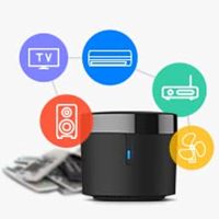 Aismartlink Broadlink RM4 Mini IR+HTS2 Capteur de température et d'humidité IR Télécommande pour climatisation TV Décodeur
