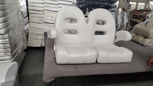 كرسي بحري بجودة عالية يُمكن استخدامه على يخت بظهر عالي ناعم مصنوع من ألومنيوم ومزود بمفصلات ومضاد للماء والأشعة فوق البنفسجية قابل للطي ومخصص حسب الطلب - Product Image 5