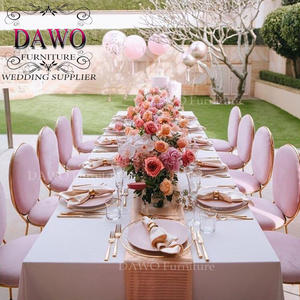 Thiết Kế Sự Kiện Đám Cưới Hiện Đại Ghế Ăn Nhung Màu Hồng - Product Image 3