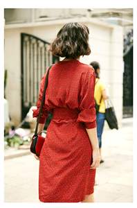 Carolingian diseñador francés cintura temperamento falda de seda de morera Vintage 16mmi vestido de seda vestidos casuales - Product Image 5