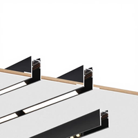 Nouveau design, rail lumineux magnétique en aluminium pour intérieur, spot LED encastré en surface, 2700K blanc chaud, Ra90, durée de vie de 50 000 heures
