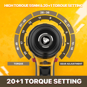 Laser degcordless khoan Bộ 12V cầm tay điện khoan với 2 pin mô-men xoắn 45N 20 + 1 mô-men xoắn thiết lập điện khoan Bộ - Product Image 4