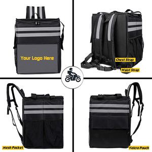 <span class=keywords><strong>Sac</strong></span> à <span class=keywords><strong>dos</strong></span> isotherme imperméable en polyester personnalisé pour la livraison de nourriture avec fermeture à glissière - Product Image 3