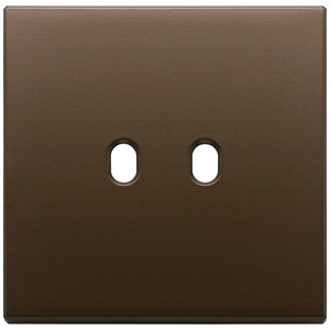 Placca da parete vintage in bronzo scuro spazzolato, lunghezza 9,5 pollici, altezza 1,4 pollici, copertura per doppia presa - Product Image 1