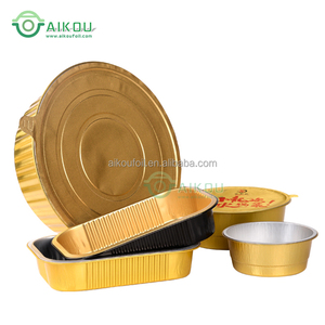 Vassoi per catering in foglio di alluminio con coperchi in plastica trasparente personalizza la ciotola <span class=keywords><strong>usa</strong></span> <span class=keywords><strong>e</strong></span> <span class=keywords><strong>getta</strong></span> con logo per cibi caldi - Product Image 3