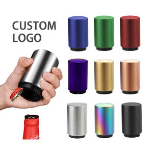 Automatische magnetische flesopener van roestvrij staal met aangepast logo - Product Image 1