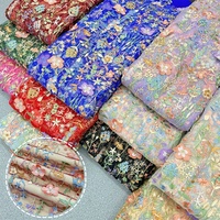 Femmes multicolore 3D maille broderie dentelle robes de mariée tissu de coton Style Jacquard tricoté Technique pour les vêtements des filles