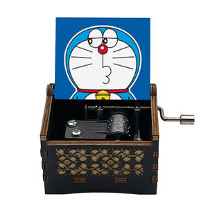 กล่องดนตรี<span class=keywords><strong>โด</strong></span>ราเอมอน 18 โน้ต แบบหมุนมือ <span class=keywords><strong>โด</strong></span>ราเอมอนโนะอุตะ กลไกดนตรีขนาดเล็ก สีดำ ทำจากไม้ ของเล่นวันเกิดสำหรับเด็กชายและเด็กหญิง - Product Image 1