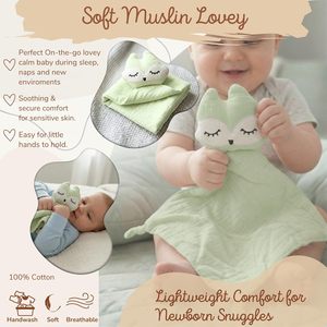 Confezione Regalo Premium di Copertine Morbide in Mussola per Neonati, Ideali per Calmare e Confortare, per Bambine e Bambini - Product Image 3