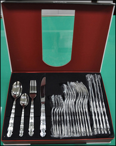 OEM <span class=keywords><strong>Couverts</strong></span> Argent <span class=keywords><strong>24</strong></span> Pcs 201/304 <span class=keywords><strong>Couverts</strong></span> En Acier Inoxydable Ensemble Cuillères Fourchettes et Couteau Ménage Dinner201/304 - Product Image 6