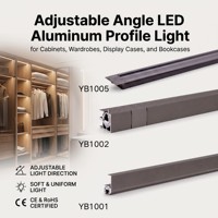 Éclairage d'angle réglable pour étagère de meuble, bande LED pour vitrine, bibliothèque, éclairage de meubles YBKTJD-21