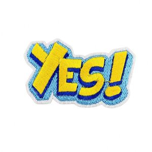Iron on Embroidery Colorful Englise Words Nice Yes Oops Patch for Kids Clothes Hat Decoration Gift - Product Image 5