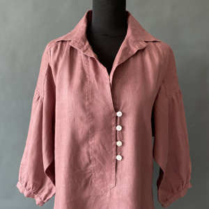 Camicia da <span class=keywords><strong>donna</strong></span> in puro <span class=keywords><strong>lino</strong></span> alla moda camicetta da <span class=keywords><strong>donna</strong></span> in <span class=keywords><strong>lino</strong></span> con top a tunica - Product Image 4