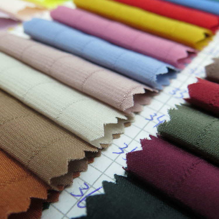 Оптовая продажа, тканый стиль, 55% вискоза, 45% полиэстер, вертикальная полоса, удобная смешанная ткань для женской рубашки, платья, мода