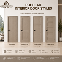 Porte intérieure de haute qualité en MDF/HDF apprêtée, peinte en blanc, à panneau plat, pour villa, hôtel, appartement