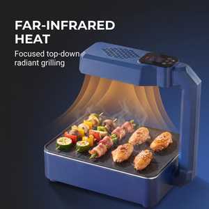 Parrilla Eléctrica de Interior en Oferta, 1390W, Placa Ondulada Antiadherente LY-008, Parrilla de Mesa Infrarroja para Barbacoa en Casa - Product Image 1