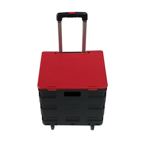 बाफुलुओ प्लास्टिक रोलिंग हैंड सुपरमार्केट ट्रॉली फोल्डेबल शॉपिंग कार्ट मिनी फोल्डिंग ट्रॉली - Product Image 2