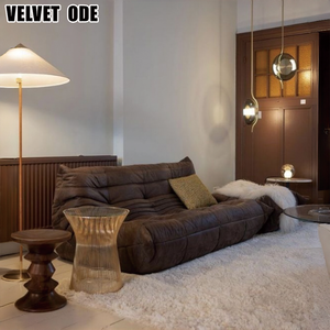 Indispensable : Chaise longue Caterpillar en tissu froissé, forme emblématique chic parisienne, idéale pour mur <span class=keywords><strong>de</strong></span> photos, inspirée du style To-go - Product Image 4