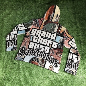 Felpa con Cappuccio Hip Hop 2023 in Tessuto Jacquard con Design Personalizzato di Personaggi <span class=keywords><strong>Anime</strong></span>, Abbigliamento Streetwear da Donna Taglie Forti - Product Image 5