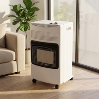 Chauffage au gaz infrarouge en céramique sur roues avec réservoir intégré, chauffage d'appoint autonome pour maison et atelier