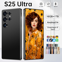 Smartphone S25 Ultra 5G Rosa, Android 14, Cámara de 108MP, Pantalla OLED HD, Almacenamiento de 16GB+1TB, Idiomas Francés/Español