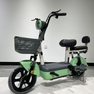 Bicicleta Eléctrica Urbana Económica de 500W 48V, sin Escobillas, 3 Velocidades, Doble Asiento, Cuadro de Acero Reforzado, Batería de Plomo-Ácido - Product Image 4
