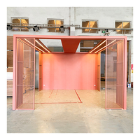 Stand d'exposition personnalisé modulaire, taille et ouvertures réglables, stand d'exposition en bois