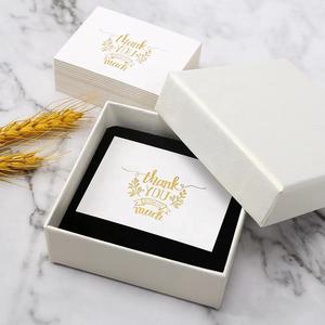 100 Stks/zak Populaire Hot Custom Wholesale Spot Goud Folie Bedankt Kaarten Voor Bruiloft Vakantie Cadeaupapier Handberichtdecoratie - Product Image 6