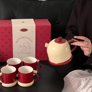 Home light luxury Ceramic Tea Set, home living room water set <b>Gift</b> <b>Box</b>, wedding <b>gifts</b> and souvenirs - Product Image 4