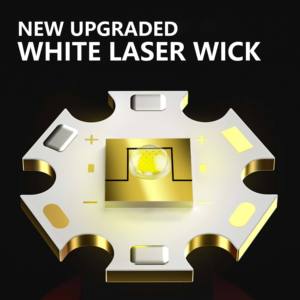 Linterna LED de Alta Potencia para Exteriores, Linterna Láser Blanca de Alto Lumen, Linterna con Zoom, Impermeable y Recargable - Product Image 2